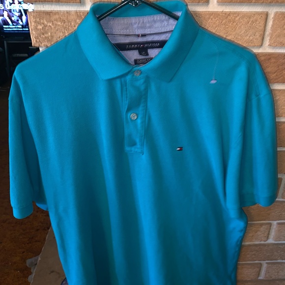 Tommy Hilfiger large teal polo! - Picture 1 of 3